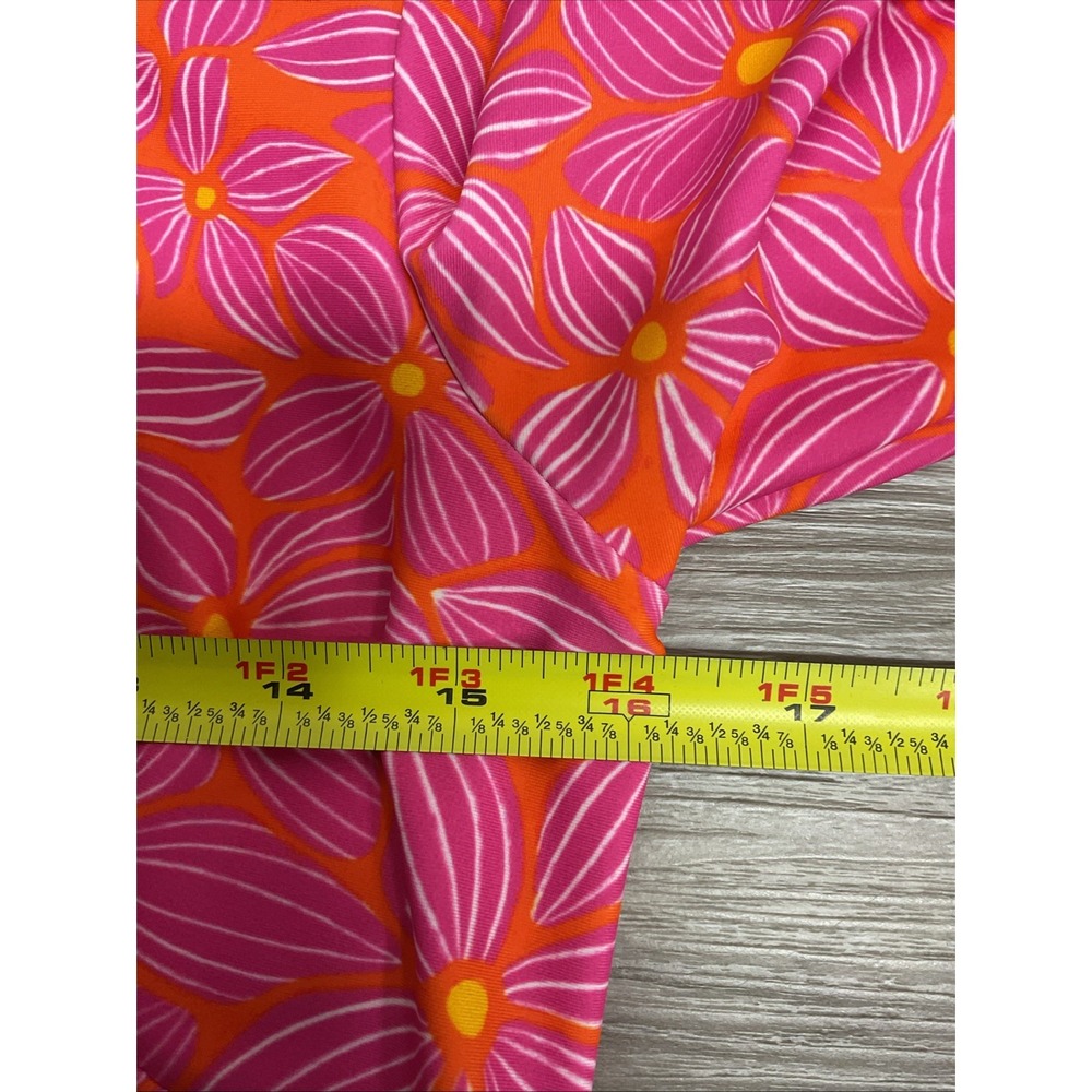 NEW Katherine Way UPF 50 Pink Orange Floral Polo Resort Stretch Dress XXS USA - Picture 9 of 15